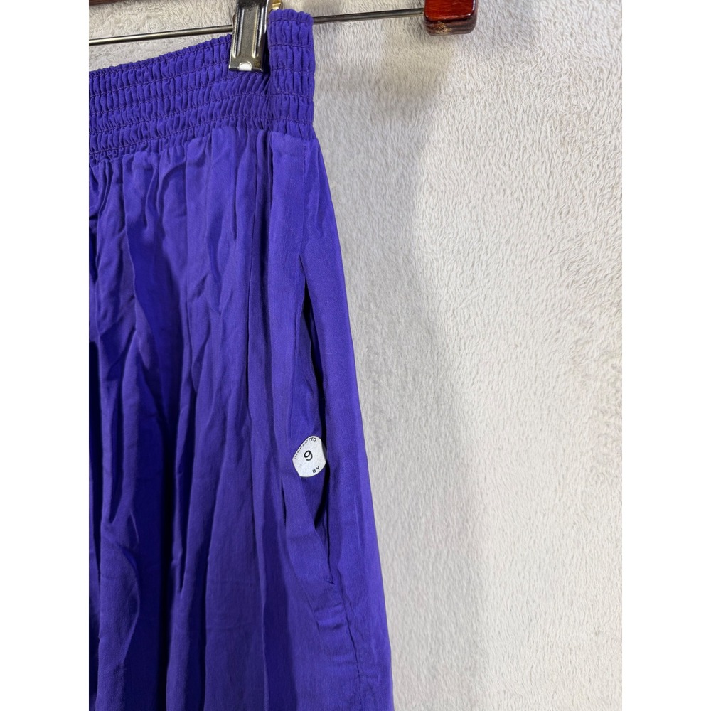 A.B. Lambdin Pants Women Large Purple Vintage Retro High Waist Rayon Trousers - Picture 4 of 8